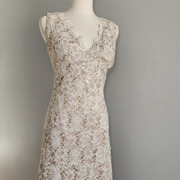 NW Nigtway Lace V-Neck Mini Dress Size 6P - Picture 1 of 8